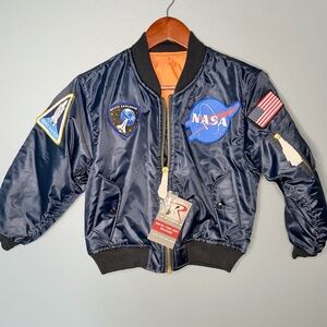 NWT ROTHCO Kids NASA MA-1 Flight Bomber Jacket | Size Large